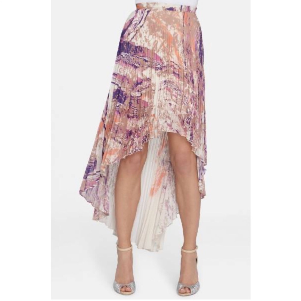 Catherine Malandrino Marion High/Low Pleat Skirt